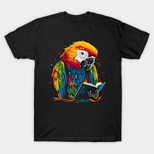 Parrot Reads Book T-Shirt